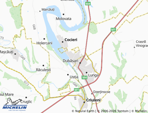 MICHELIN Corjova map - ViaMichelin