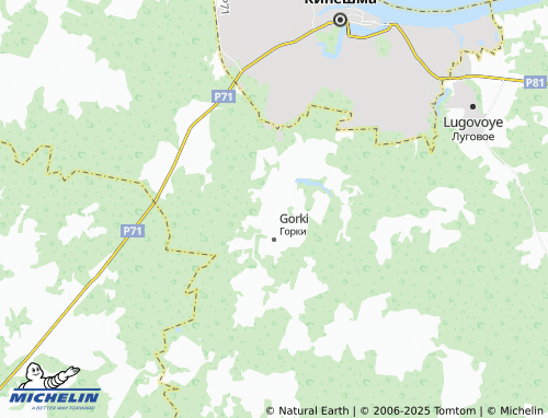 MICHELIN Ostashevo map - ViaMichelin