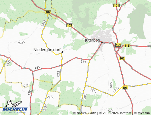 MICHELIN Dennewitz map - ViaMichelin