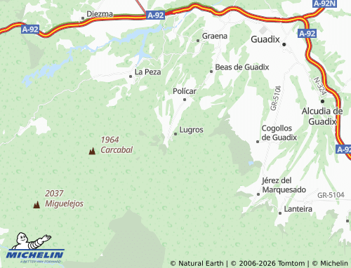 MICHELIN Lugros map - ViaMichelin