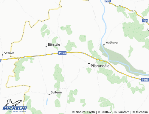 Mapa MICHELIN Rundāle - ViaMichelin