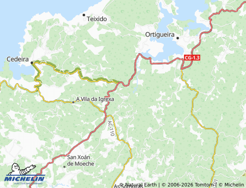 MICHELIN-Landkarte Pereiros - ViaMichelin