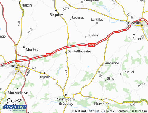 Mappa MICHELIN Toulgouët - ViaMichelin
