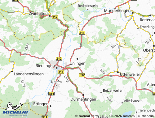 Mapa MICHELIN Unlingen - ViaMichelin