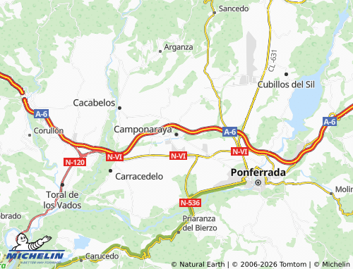 MICHELIN Camponaraya map - ViaMichelin