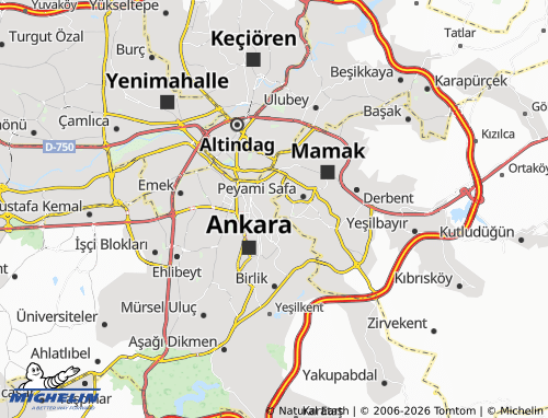 MICHELIN Mimarsinan map - ViaMichelin