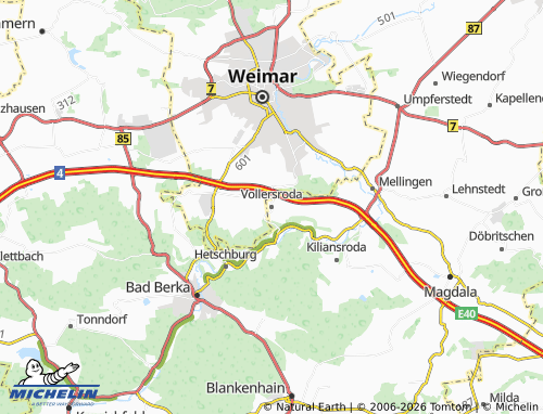 Mapa MICHELIN Vollersroda - ViaMichelin
