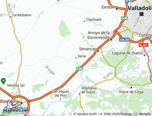 MICHELIN Geria map - ViaMichelin