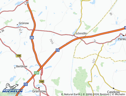 MICHELIN Wollin map - ViaMichelin
