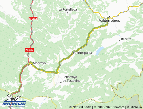 MICHELIN-Landkarte Fuentespalda - ViaMichelin