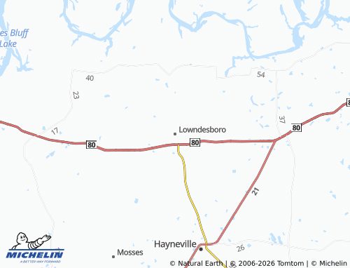 Carte MICHELIN Lowndesboro - ViaMichelin