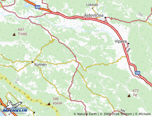 Mapa MICHELIN Štanjel - ViaMichelin