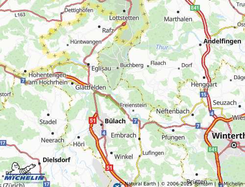 Mapa MICHELIN Teufen Zürich - ViaMichelin
