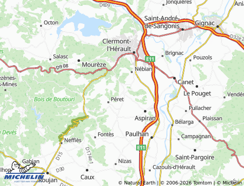 Mappa MICHELIN Lieuran-Cabrières - ViaMichelin