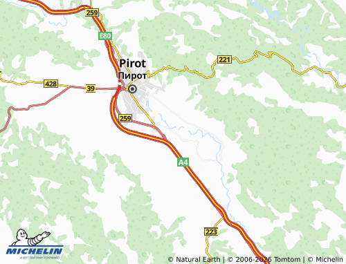 MICHELIN Poljska Ržana map - ViaMichelin