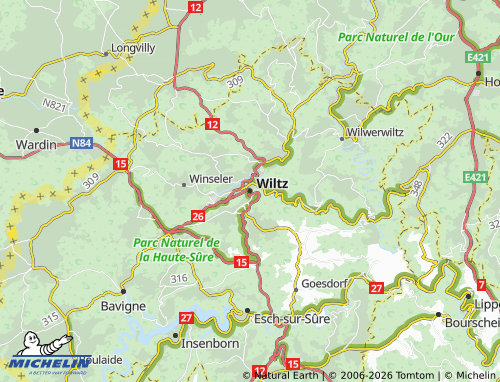 MICHELIN Wiltz map - ViaMichelin