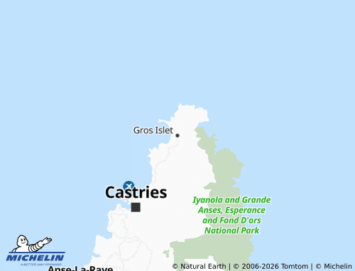 Mapa MICHELIN Gros Islet - ViaMichelin