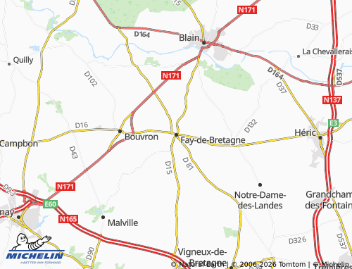 Carte MICHELIN Fay-de-Bretagne - ViaMichelin
