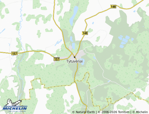 Mapa MICHELIN Tytuvėnai - ViaMichelin