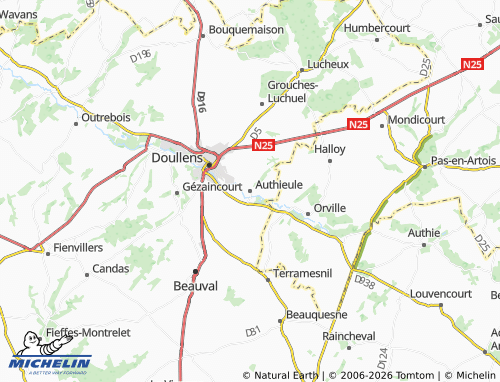 MICHELIN Authieule map - ViaMichelin