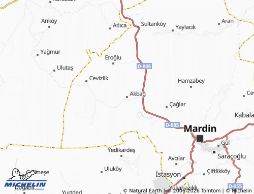 MICHELIN Akbağ map - ViaMichelin
