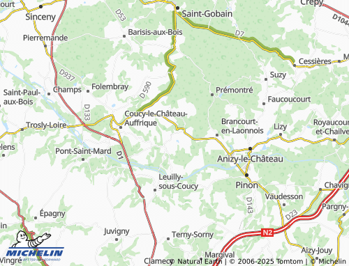 MICHELIN Quincy-Basse map - ViaMichelin