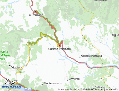 MICHELIN Corleto Perticara map - ViaMichelin