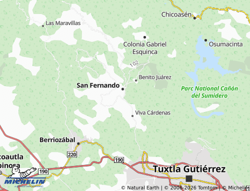MICHELIN Mauricio Martínez map - ViaMichelin