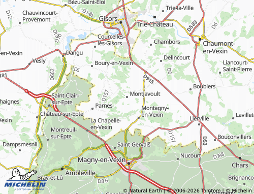 Mappa MICHELIN Montjavoult - ViaMichelin