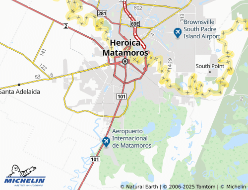 MICHELIN Centro de Bachillerato Tecnológico Industrial y de Servicios map - ViaMichelin