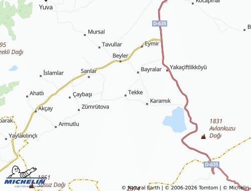 MICHELIN Tekke map - ViaMichelin