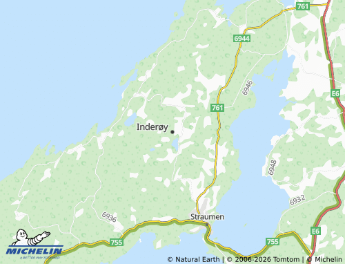 MICHELIN Inderøy map - ViaMichelin