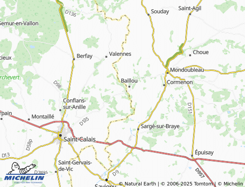 Carte MICHELIN Rahay - ViaMichelin
