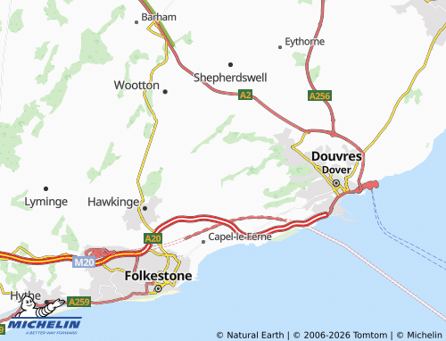 Mapa MICHELIN Alkham - ViaMichelin