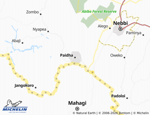 Mappa MICHELIN Paidha - ViaMichelin