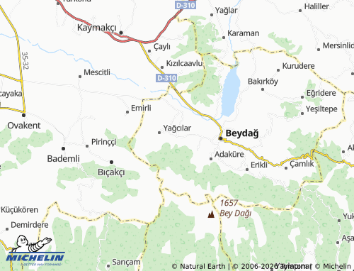 MICHELIN Halıköy map - ViaMichelin