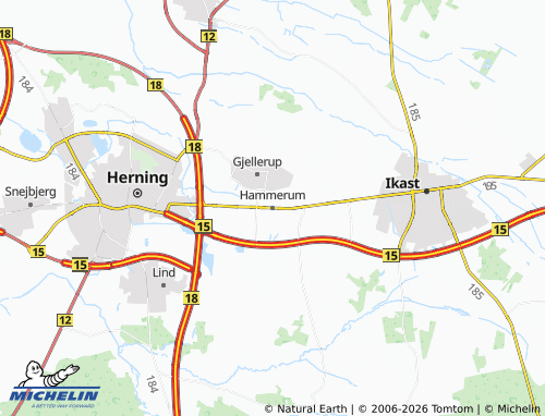 Mappa MICHELIN Hammerum - ViaMichelin