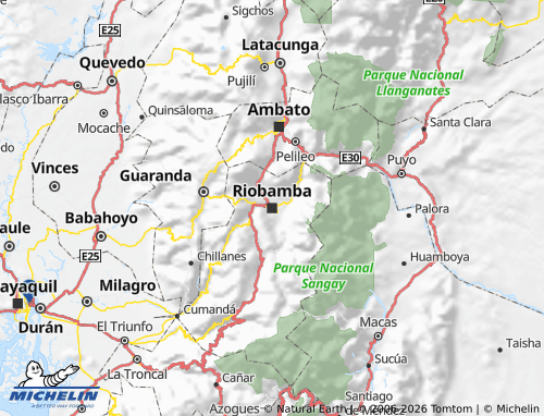 MICHELIN Chimborazo map - ViaMichelin