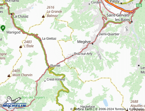 Carte MICHELIN Praz-sur-Arly - ViaMichelin