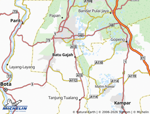 MICHELIN-Landkarte Batu Gajah - ViaMichelin