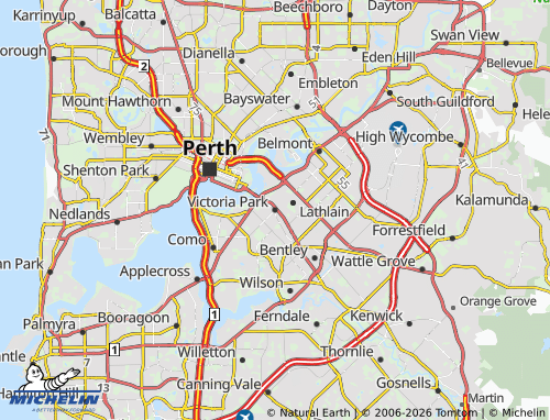Mapa MICHELIN Victoria Park - ViaMichelin