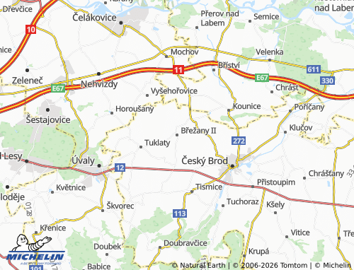 Mappa MICHELIN Břežany II - ViaMichelin