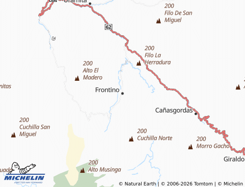 Mapa MICHELIN Frontino - ViaMichelin