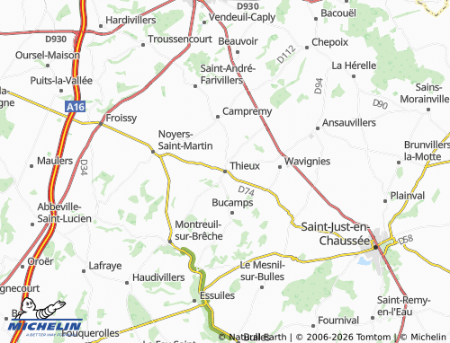 Mappa MICHELIN Thieux - ViaMichelin