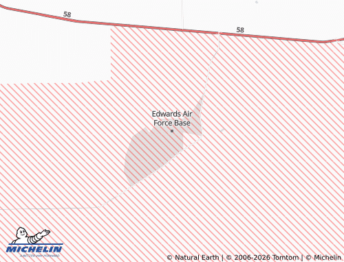 Mappa MICHELIN Edwards Air Force Base - ViaMichelin