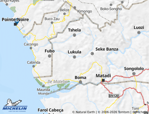 MICHELIN Lukula map - ViaMichelin