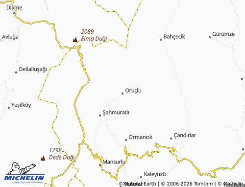 Mappa MICHELIN Oruçlu - ViaMichelin