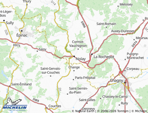 Carte MICHELIN Nolay - ViaMichelin