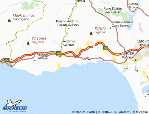 MICHELIN Paramali map - ViaMichelin
