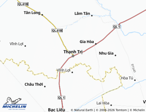 Mapa MICHELIN Thạnh Trị - ViaMichelin